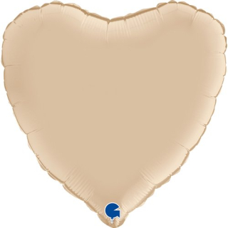 Foliový balonek srdce krémové 46 cm