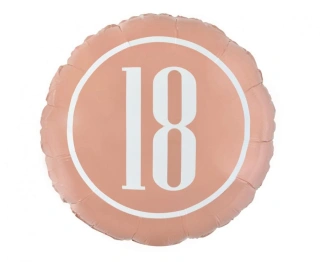 Foliový balonek 18. narozeniny rosegold