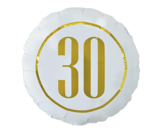 Foliový balonek 30. narozeniny bílý
