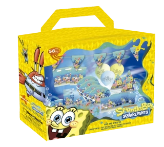 Narozeninový set Sponge Bob 58 ks