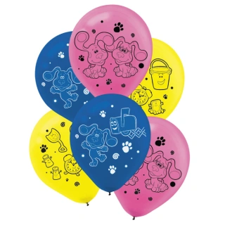 Latexové balonky Stopy Blue - Modříkovy Hádanky 6 ks