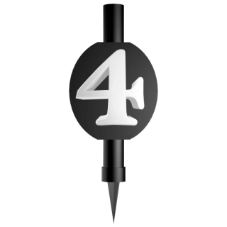 Fontána černá s číslicí 4