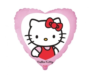 Foliový balonek srdce - Hello Kitty