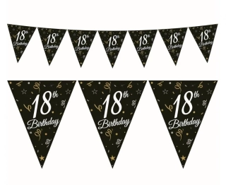 Vlaječková girlanda 18. narozeniny