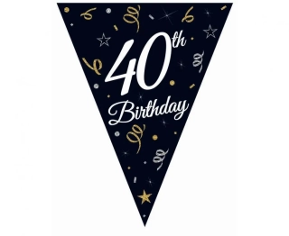 Vlaječková girlanda 40. narozeniny
