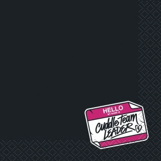 Papírové ubrousky černé malé - Cuddle team leader