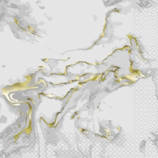 Papírové ubrousky Zlatý mramor