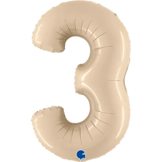 Fóliová číslice - krémová 3 - 102 cm