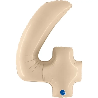 Fóliová číslice - krémová 4 - 102 cm