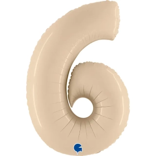 Fóliová číslice - krémová 6 - 102 cm