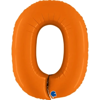 Foliová číslice - oranžová 0 - 102 cm