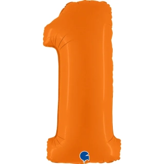 Foliová číslice - oranžová 1 - 102 cm