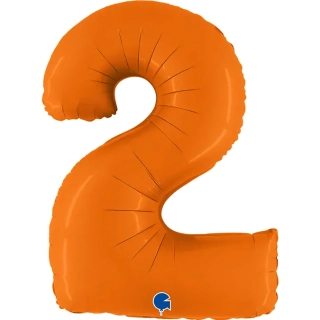 Foliová číslice - oranžová 2 - 102 cm