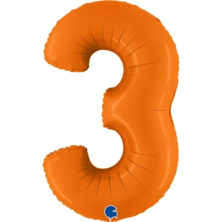 Foliová číslice - oranžová 3 - 102 cm