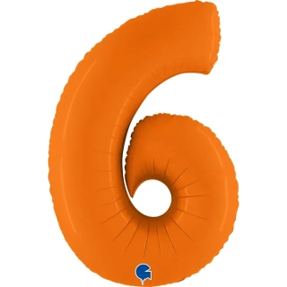 Foliová číslice - oranžová 6 - 102 cm