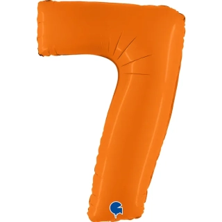 Foliová číslice - oranžová 7 - 102 cm