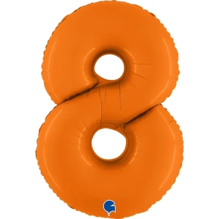 Foliová číslice - oranžová 8 - 102 cm