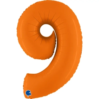 Foliová číslice - oranžová 9 - 102 cm