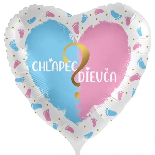 Fóliový balonek Chlapec alebo dievča SK 43 cm