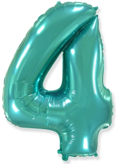 Fóliová číslice - tyrkysová 4 -102 cm