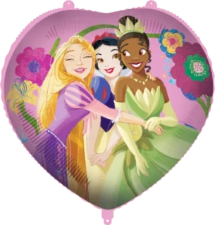 Fóliový balonek srdce Disney Princezny 46cm
