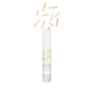 Vystřelovací konfety Hello Baby 30 cm - růžová