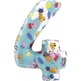 Foliová číslice - Prasátko Peppa 4 - 66 cm