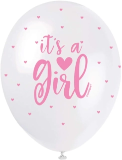 Latexové balonky It's a girl 5 ks