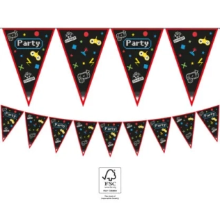 Vlaječková girlanda Herní párty