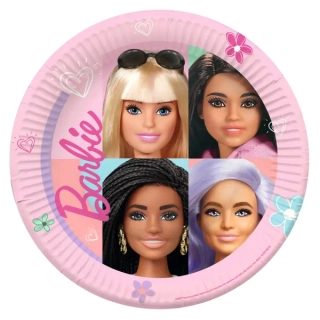 Papírové talíře panenky Barbie 23cm
