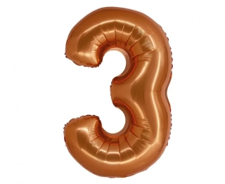 Foliová číslice - Měděná 3 - 76 cm