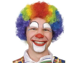 Paruka barevné afro Klaun