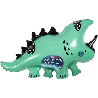 Foliový balonek dinosaurus Triceratops zelený