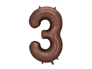 Foliová číslice hnědá 3 - 86 cm