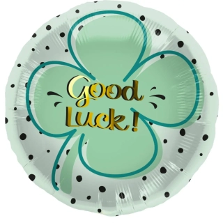 Foliový balonek čtyřlístek Good luck 45 cm