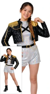 Dětský kostým K-pop Rumi stříbrný