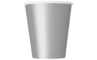 Papírové kelímky stříbrné 14 ks