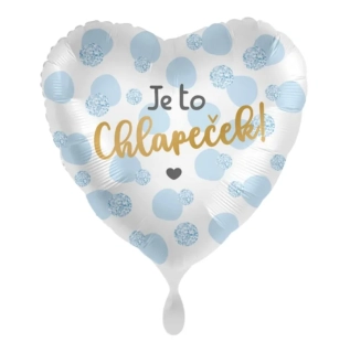 Fóliový balónek Je to chlapeček CZ - 43cm