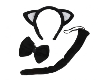 Čelenka kočičí uši, ocas a motýlek