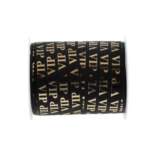 Saténová stuha černá - VIP 10 mm x 25 m 