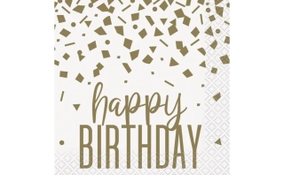 Papírové ubrousky Glitz bílé