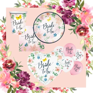 Dekorační sada Bride to be s květy