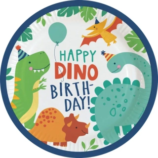 EKO Papírové talíře - Dino birthday 23cm 8ks