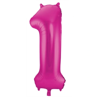 Foliová číslice - Magenta růžová 1 - 86 cm