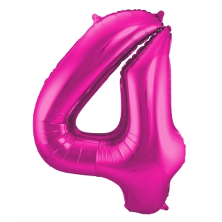 Foliová číslice - Magenta růžová 4 - 86 cm