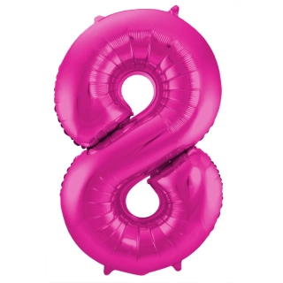 Foliová číslice - Magenta růžová 8 - 86 cm
