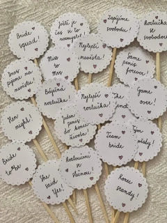 Handmade originální napichovátka Rozlučka se svobodou 20ks