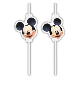 Papírová brčka - Mickey Mouse 4ks