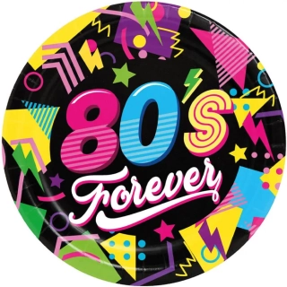 Papírové talíře Disco 80s 23cm - 6 ks