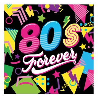 Papírové ubrousky Disco 80s malé - 20 ks